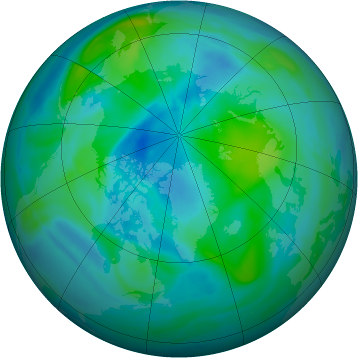 Arctic ozone map for 23 September 2007